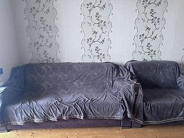 İşlənmiş, Divan, 2 kreslo, Bazalı, Açılan — 4