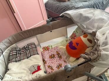 Продукты питания: Для девочки и мальчика, Колыбель, Без бортиков, Без матраса, С механизмом качания — 2