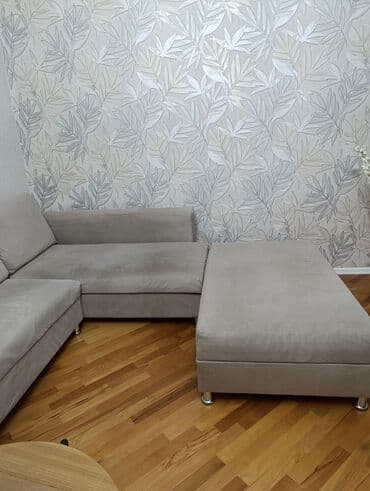 шкаф угловой в спальню: Künc divan, İşlənmiş, Bazalı, Vеlur parça — 1