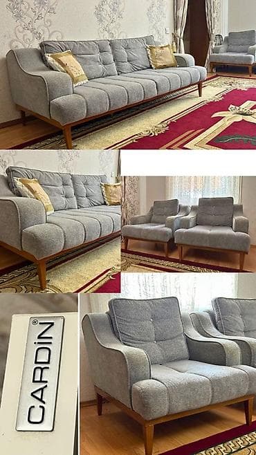 Yeni, Di̇van-kravat, 2 kreslo, Divan, Bazasız, Açılan