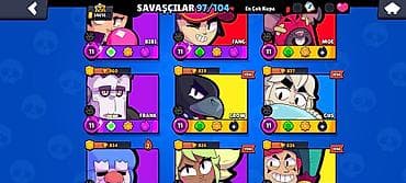 bas: Brawl Stars oyunu üçün inkişaf etmiş hesab - Kupa yolu: 54 616 (ən — 9