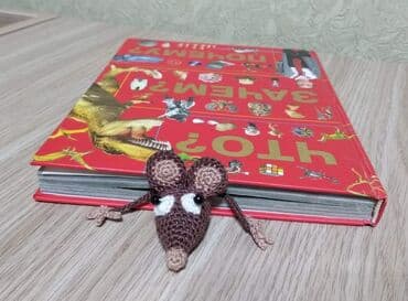 rəsm üçün boyalar, fırçalar: Вязаная закладка для книг — 3