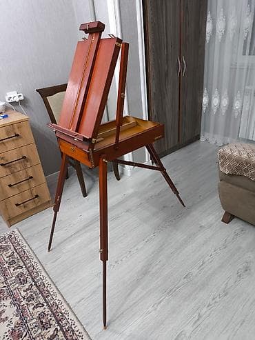 lövhə yazı: Taşınabilən rəssam molberti və boyaq çantası-kofresi - Material: ağac — 5