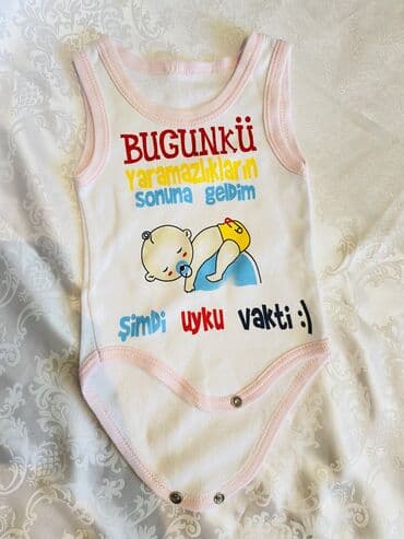 uşaqlar üçün demisezon papaqlar: Uşaq geyimi. 6-12 aylıq körpələrə uyğundu. 7 bodi qiymətə daxildi — 3