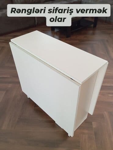 Qonaq masası, Yeni, Açılan, Dördbucaq masa