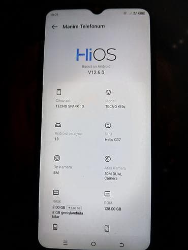 ev telefon: Tecno Spark 10 4G, 128 GB, rəng - Qara, İki sim kartlı — 4