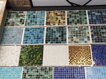 Mozaik kafel kolleksiyası - Kvadrat mozaik panellər: müxtəlif ölçülü