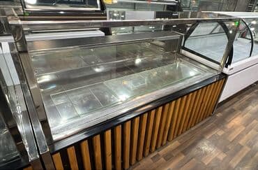 meyvə vitrini: Şüşəli vitrin soyuducu – restoran, kafe, şirniyyat və delikates — 1