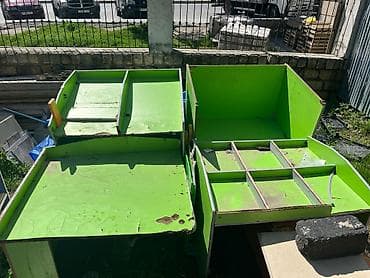 geyim vitrin: Taxta dənli məhsul vitrinləri və bölməli qablar - Mağaza üçün nəzərdə — 4