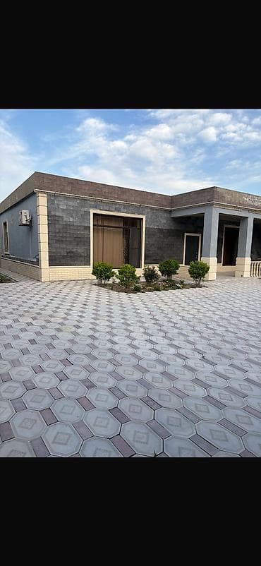 gencede heyet evi: 4 kv. m, 3 otaqlı, Hovuzlu, Kombi, Qaz, İşıq — 6