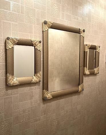 ev güzgüləri: Güzgü Divar üçün, Kvadrat, Dekorativ, Çərçivə ilə — 2