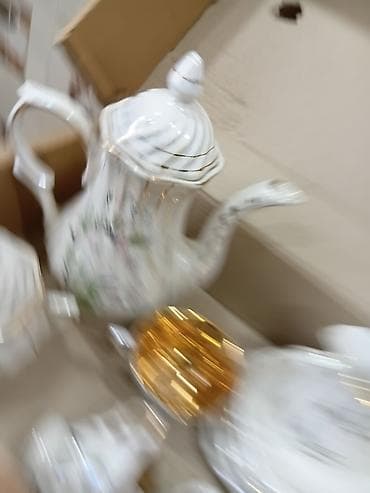 kardon qutu: Çay dəsti, rəng - Ağ, Farfor — 2