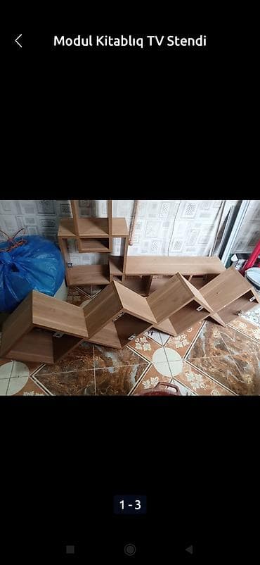 ucuz kreslo: Düz TV altlığı, Polkalı, Laminat — 4