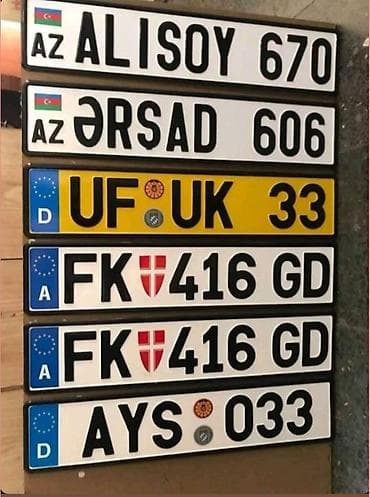 masin cxolu: Fərdi yazılı avtomobil nömrə lövhələrinin hazırlanması xidməti. QALCUK — 1