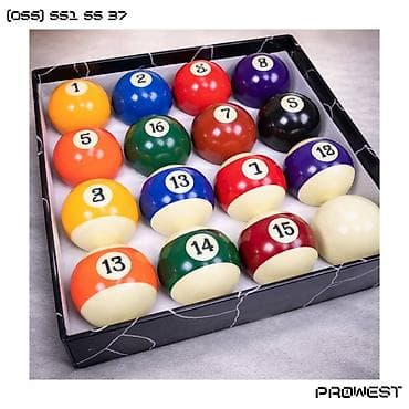 🎱 Premium Amerikan Bilyard Daşları – 57 mm 🔥 Həm peşəkar oyunçular — 2