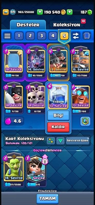 Clash Royale hesabı – yüksək səviyyəli, zəngin kolleksiya - Kral — 1