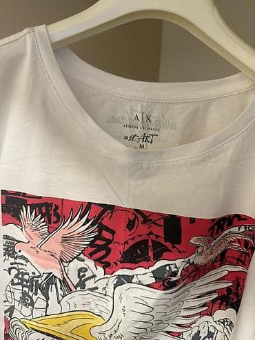 sortlar: Futbolka, Armani Exchange, M, rəng - Ağ — 2