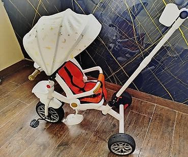 Uşaq üçtəkərli velosiped/arabası - 2-si 1-də dizayn: valideyn