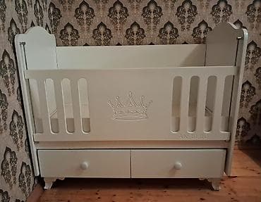Oğlan və qız üçün, İşlənmiş, Dördbucaq, Beşik, Matrassız, Yellənmə mexanizmsiz