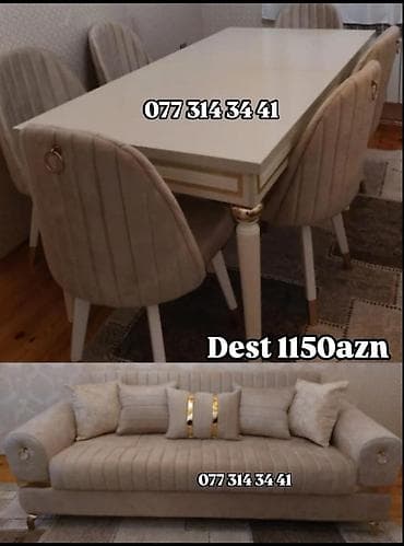 Yemək otağı və qonaq otağı üçün dəst - Dəst tərkibi: 1 ədəd yemək