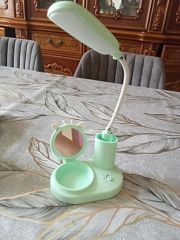 İşıqlandırma: Çoxfunksiyalı stolüstü LED lampa – nanə-yaşıl rəngdə, şirin heyvan — 2