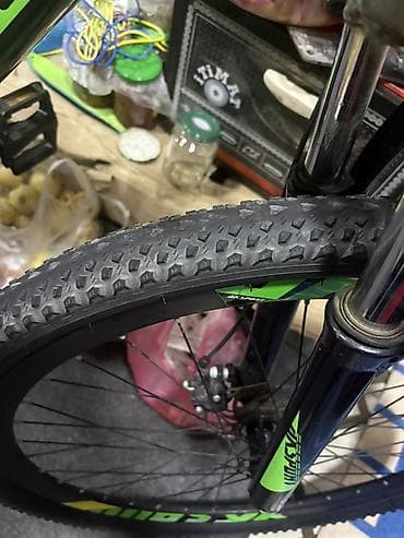 velosipet peredok: Açıq-yaşıl/qara rəng çalarlarında AKSPORT markalı dağ velosipedi — 4
