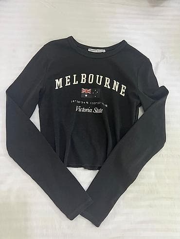 Bershka uzunqollu qısa köynək (crop top) - Brend: Bershka - Ölçü: M — 1