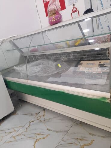 hazır vitrin: Soyuducu vitrin – iri ölçülü, şüşə ön panel və üst şüşə raflı model — 2