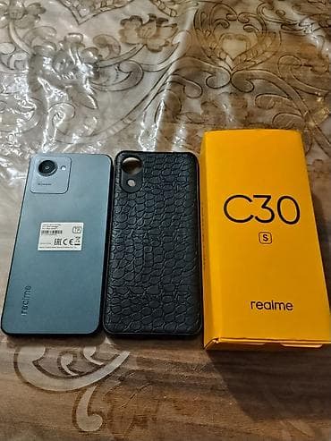 telefon kabrolari: Realme C30s, 64 GB, rəng - Göy, Barmaq izi — 2