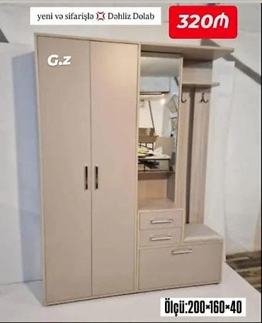 Dəhliz dolabı – yeni və sifarişlə. - Ölçü: 200 × 160 × 40 sm - — 1