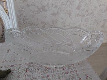meyve qabı: Xrustal vaza. 50 ilin boyuk meyve qabidir. retro kafe ve restoranlar — 1