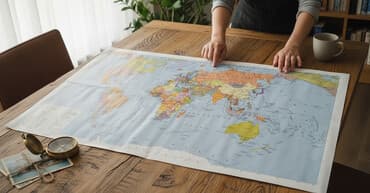 Təzə, istifadə olunmamış dünyanın siyasi xəritəsi satılır. Ölçüsü