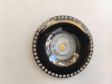 LED spot işıq – dekorativ kristal bəzəkli, dairəvi gövdə - Tip: İncə — 1