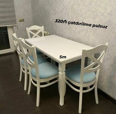 стол витрина: *Bir gün ərzində çatdırılma olunan* ✔️Kuxna üçün stol stul dəsti✨✨ — 1