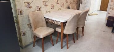 işlənmiş stol stul dəsti sumqayit: 🇹🇷Türk istehsalı Möhtəşəm ✨✨ Kuxna üçün stol stul dəsti 4 stul 1 — 3