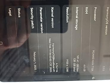 Планшеты: Huawei MatePad SE planşet Texniki göstəricilər: - RAM: 6 GB - Daxili — 1
