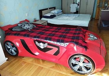 sintifon dosek: Uşaq üçün maşın formalı çarpayı - Brend: Rengarenk - Rəng: parlaq — 1