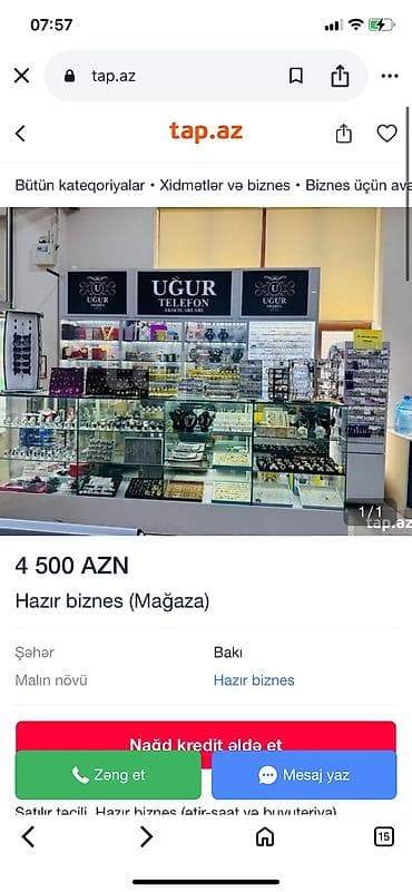 İstehsal avadanlığı: Hazır biznes – “UGUR Telefon Aksessuarları” vitrini və malları ilə — 1