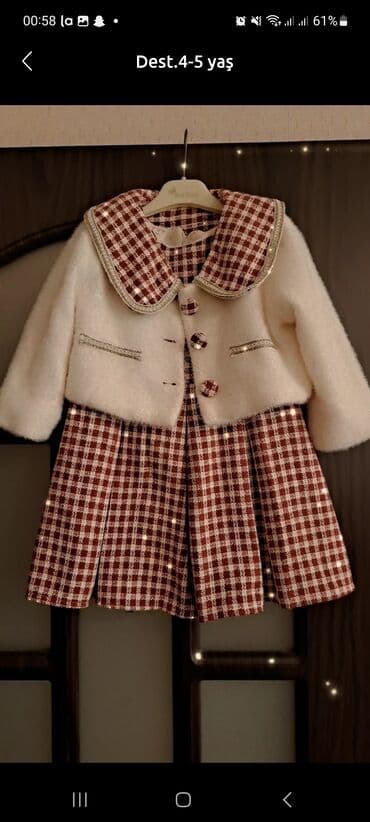 qiz uşaq geyimleri instagram: Uşaq dəsti, Qız üçün, 4 - 5 yaş — 1