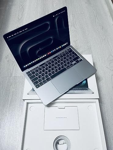 macbook pro i9: Apple MacBook Pro 13"inch 8/256 (Silver)– M2 çipi ilə 95% pil ideal — 3