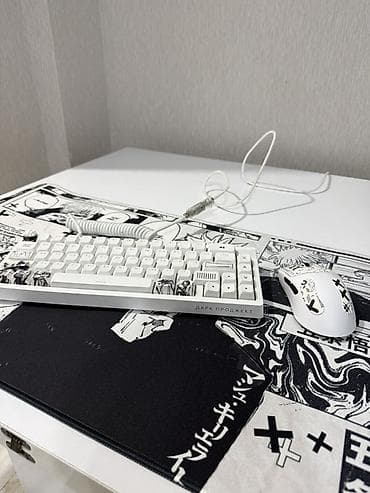Məhsul: Kompakt mexaniki klaviatura + spiral USB kabel + anime temalı — 3