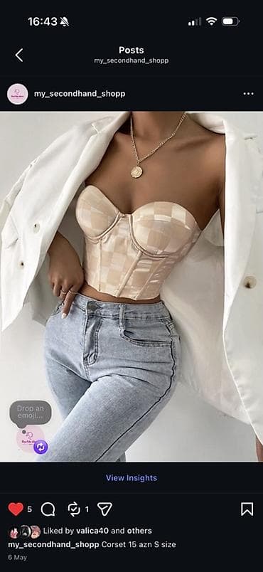 Məhsul: Korse - Rəng: Açıq bej, dama naxışlı parça - Model — 1