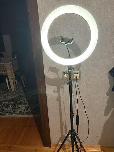 tv stendler 2020: RGB LED halqa işıq tripod dəsti - 26–30 sm diametrli halqa işıq - RGB — 1