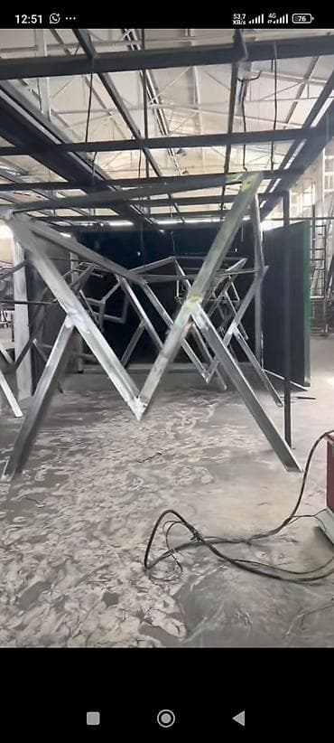 sdol: Düz masa, Stulsuz, Polkasız, Siyirməsiz, Azərbaycan, Metal — 8