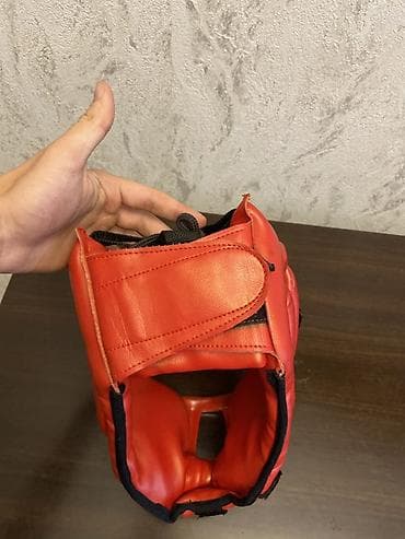 Qırmızı üz qoruyucu kaska – döyüş idmanları üçün - Tam üz və yanaq — 4