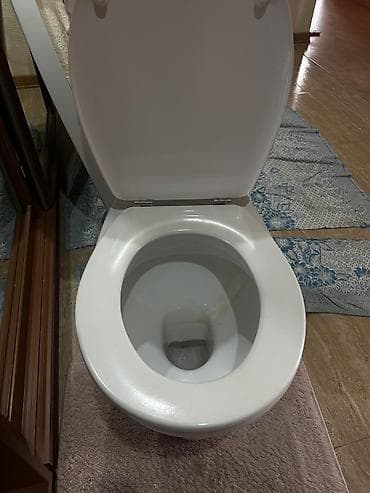 Unitazlar: İkiqat rezervuar düyməli keramika unitaz - Korpusu və çəni birləşmiş — 3