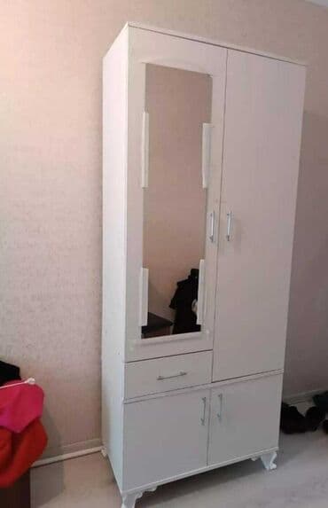 paltar işqafi: Yeni, Açılan, 2 qapılı Düz dolab, Qarderob, paltar dolabı — 4