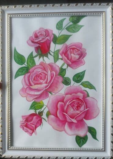 подарок подруге: Рамка в подарок 
Техника: Акварель
Размер: А4 (21х29,7) — 1