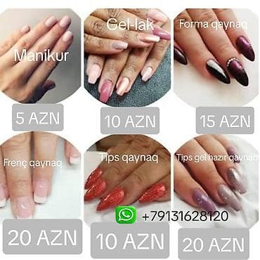 bikini ağartma proseduru: Manikür və dırnaq xidməti - Manikur – 5 AZN - Gel-lak – 10 AZN - — 1
