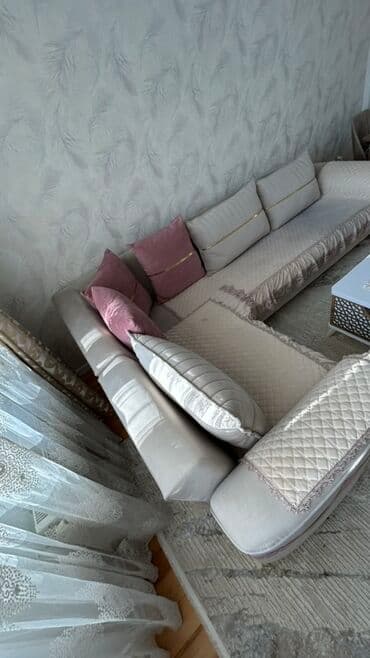 kunc divan ucun ortukler: İşlənmiş, Künc divan, Divan, Bazalı, Açılan — 3